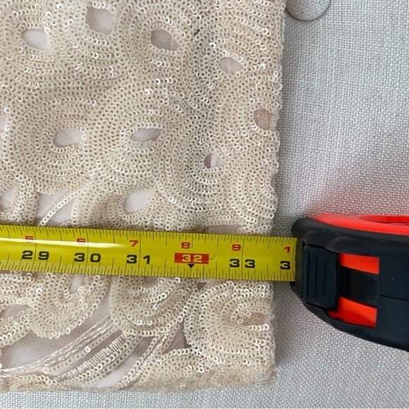 Vintage Peach Beaded Sleeveless Cocktail Dress 2 - Picture 9 of 14